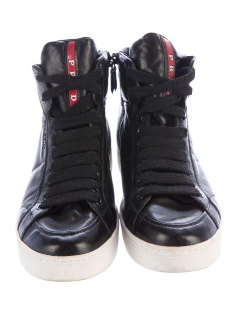 saks prada boots|prada leather high top sneakers.